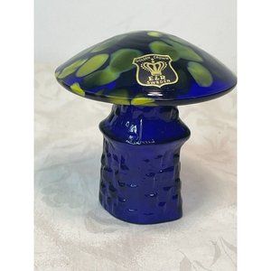 Bo Borgstrom Åseda Ebeling Reuss Sweden Hand Blown Glass Mushroom-3.0  inch